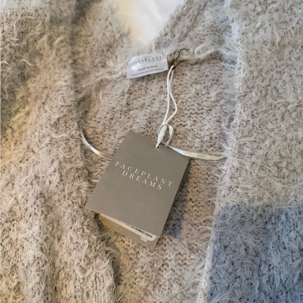 Faceplant Dreams Push Short Sweater in Light Gray - Picture 3 of 4